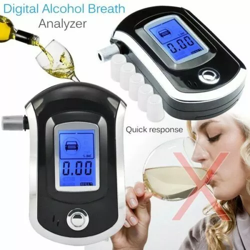 Police LCD Digital Breath Alcohol Tester Personal Breathalyzer Detector Meter US