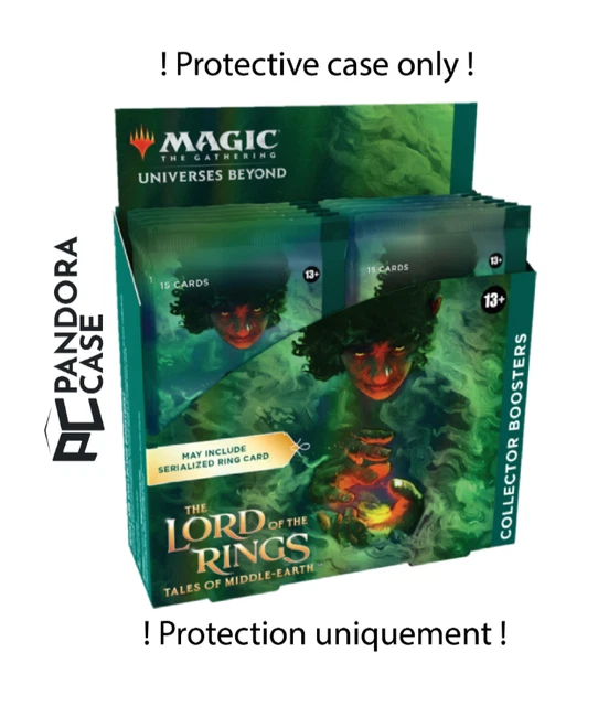 Clear acrylic case - 12 Boosters box Magic MTG - UV RESISTANT - LOTR ring