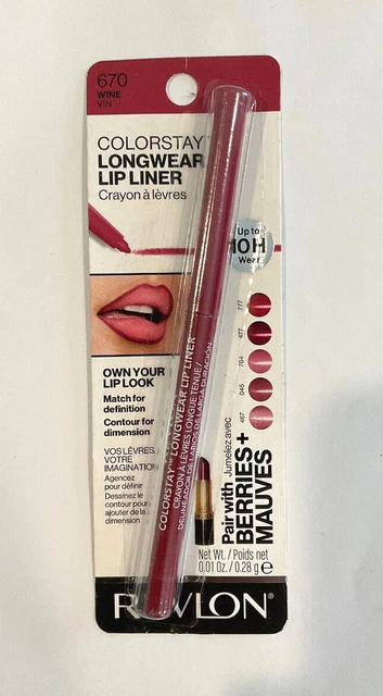 COMPRA1, OBTÉN1 CON 20% DE DESCUENTO (añade 2) delineador de labios Revlon Colorstay ropa larga - 670 vino