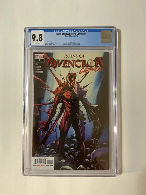 Ruins Of Ravencroft Carnage 1 Cgc 9.8 White 1St App Courtland Kasady Marvel