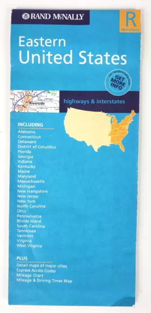 Vintage Rand McNally Road Map Eastern United States 2004