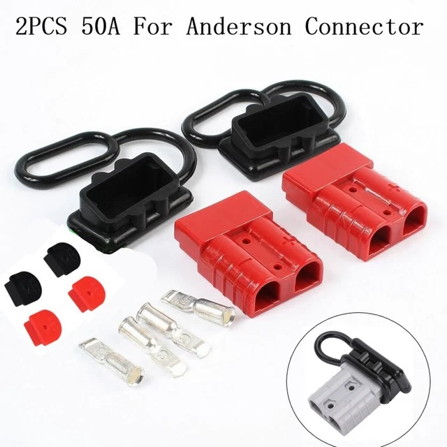 2* FOR ANDERSON PLUG SB50A TYPE 50Amp CONNECTOR TERMINAL BATTERY 6 AWG - AU