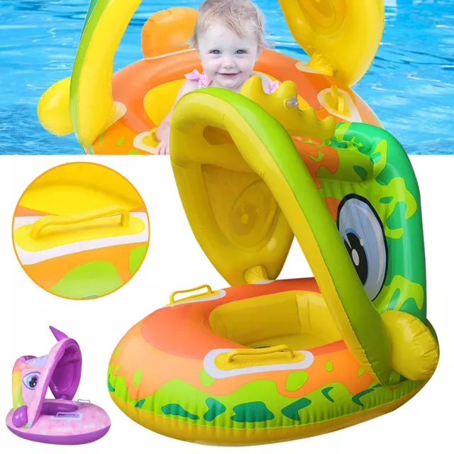 Baby Swimming Pool Float Inflatable Floating Seat Ring Infant Swim Aid Bath Toy