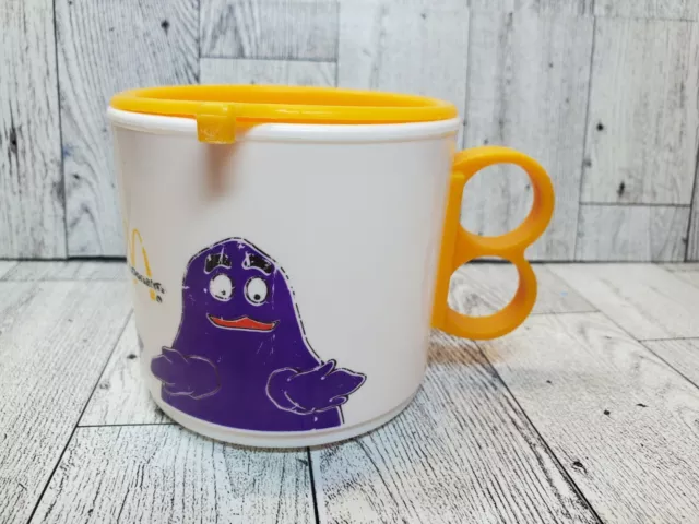 Vintage McDonalds Grimace Child's Plastic Sippy Cup Mug
