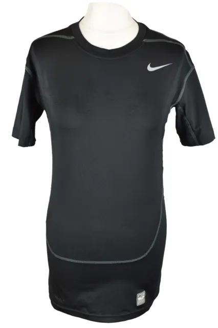 Nike Pro Combat schwarzes Top-T-Shirt Damen Training Sportbekleidung Fitnessstudio Laufen