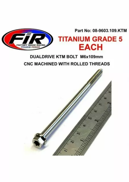 Titanium M6 X 109mm KTM SEAT BOLT 79107040010 2020 500 EXC-F SIX DAYS EUROPE