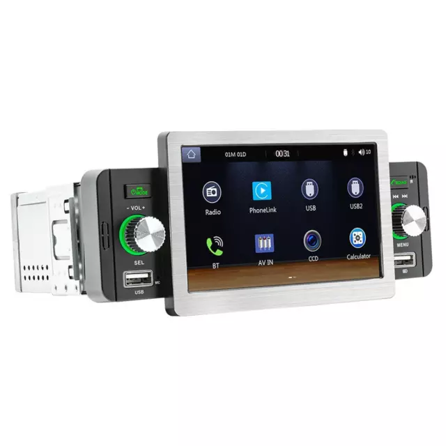 Single 1Din 5in Android Auto Car Radio MP5 Player Mirror Link Bluetooth Carplay