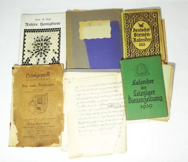 Konvolut Imker Literatur Bienen Kalender Unsere Honigbiene 1930er