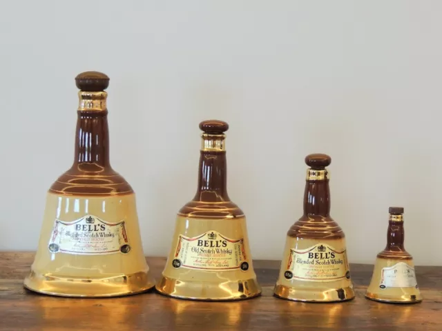 Wade - Vintage Ceramic Bells Old Scotch Whisky Decanters (4) 2