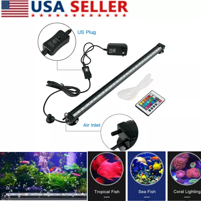 LED Submersible Light Remote Control RC Underwater Aquarium Strip Lamp Fish Tank