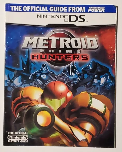 Guía oficial de estrategia de Nintendo Power Metroid Prime Hunters con póster mapa DS