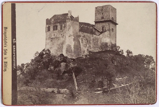 Echtes Original 1880er Kab.Karte Ruine Greifenstein, von Weingartshofer