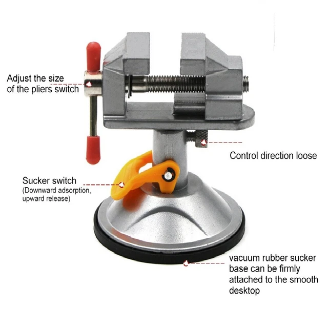 Wrench Suction Cup Vise Manufacturing Swivelling Work Vice Aluminum Alloy