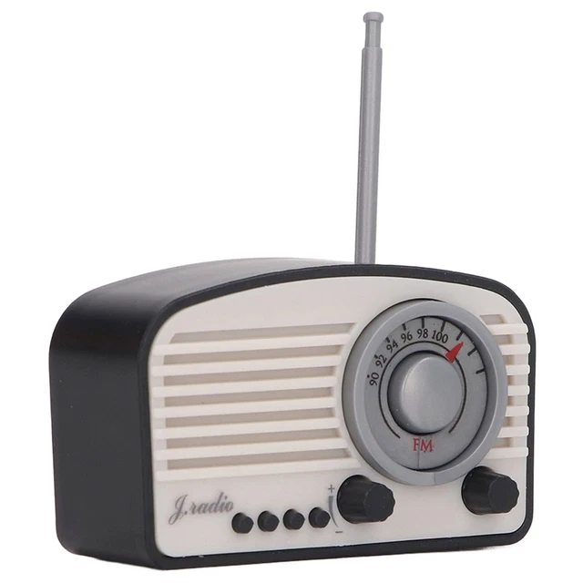 (Silver)Dollhouse Radio Model Toy Dollhouse Radio Model Miniature Lifelike
