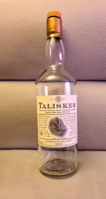 Empty 1990s TALISKER SKYE SINGLE MALT SCOTCH WHISKY 10 Years Bottle 750ml RARE.