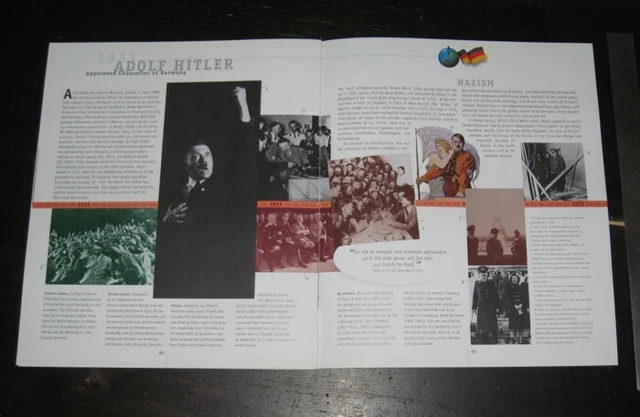 ICONS OF THE CENTURY Adolf Hitler original TWO pages PHOTOS info facts ...