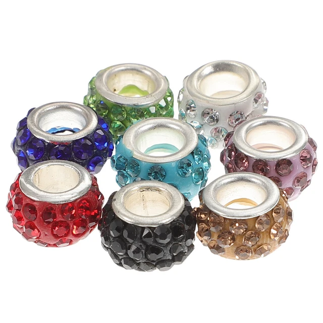 80 Pcs Rondelle Charm Beads Crystal Charms Bracelets Bracelets Beaded Beads DIY