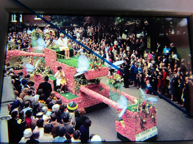 35mm Original Slide Carnival Float Spalding Flower Parade Spalding Bulbs c1970's