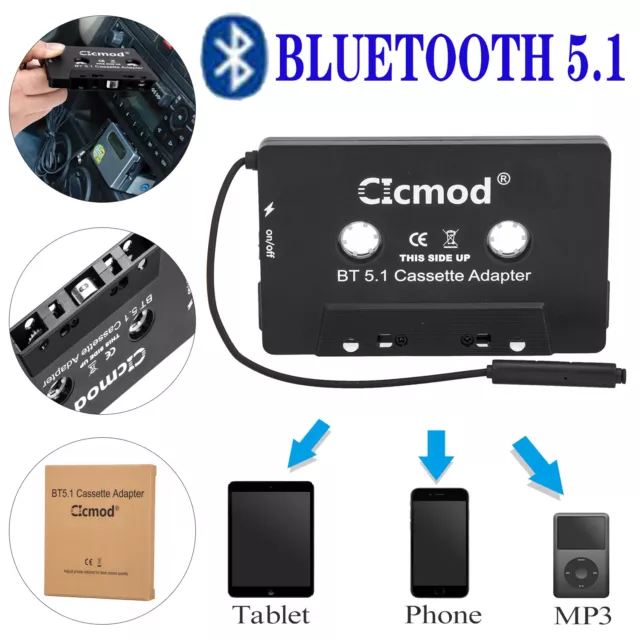 Universal BLUETOOTH CAR AUDIO TAPE CASSETTE ADAPTER FOR IPHONE MP3 IPOD ANDROID