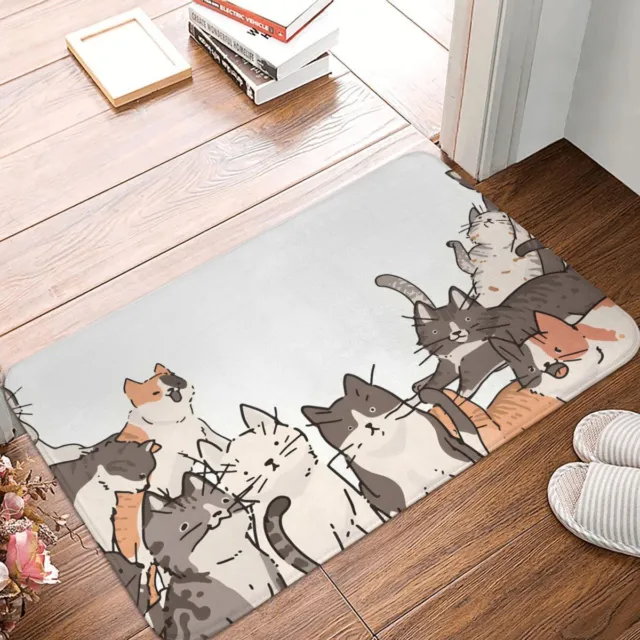 Animal Arts Non-slip Doormat Pet Cat Cute Bath Kitchen Mat Prayer Carpet Pattern