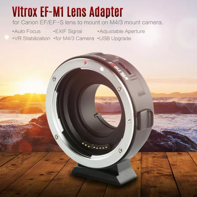 Viltrox EF-M1 Auto Focus Lens Adapter Mount For Canon EF-S EF to M4/3 Olympus OM