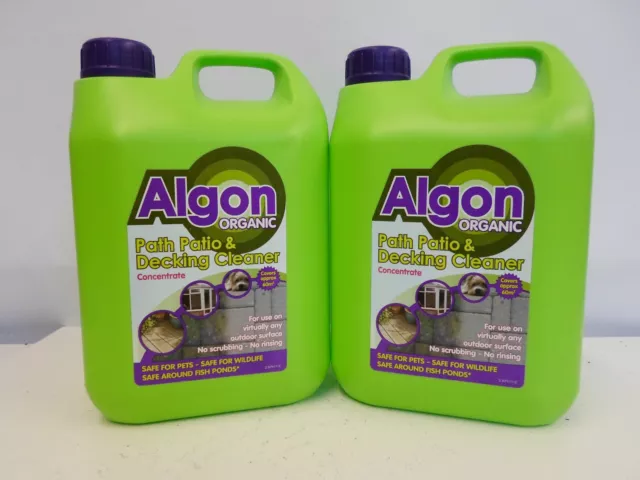 Algon Organic Path Patio & Decking Cleaner Concentrate - 2 x 2.5 L