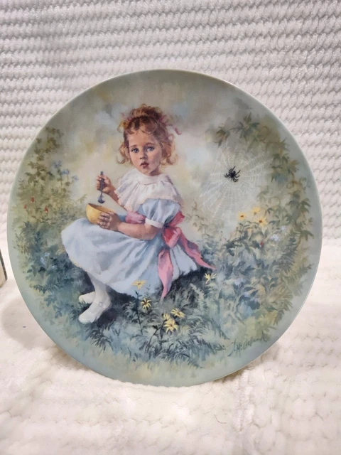 1981 Little Miss Muffet Collector Plate by John McClelland Mother Goose Series