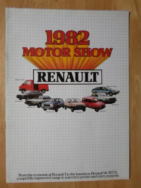 RENAULT RANGE 1981 1982 UK Mkt Sales Brochure - 4 5 14 18 20 30 Fuego