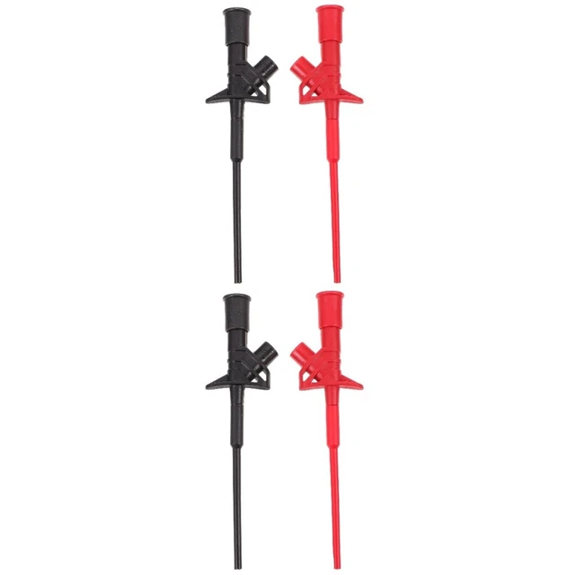 4 pcs Insulation Wire Test Clip Multimeter Hook Clip Piercing Probe Clips