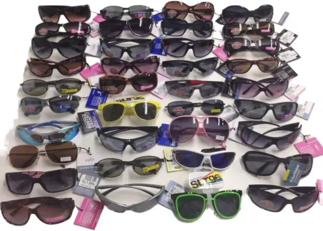 Wholesale Lot of 20 Name Brand Sunglasses Foster grant, Revlon, Panama Jack