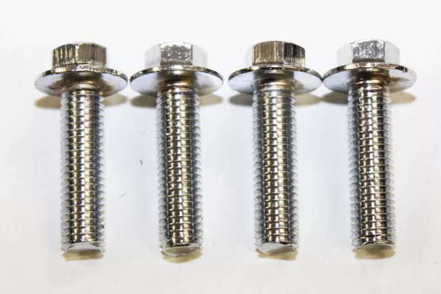 M8 Steel Chrome Flanged Hex bolts ( pack of four)