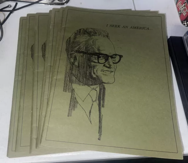 1964 I SEEK AN AMERICA Barry Goldwater Campaign Booklet & Fundraising Letter 10x