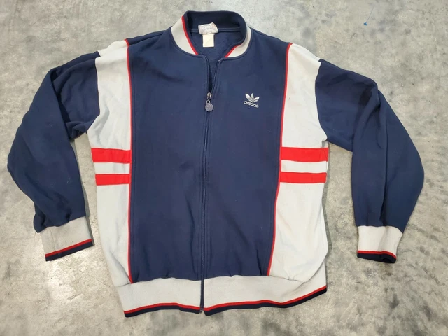 VINTAGE 70S- 80S Adidas Full Zip Track Jacket Size XL $56.25