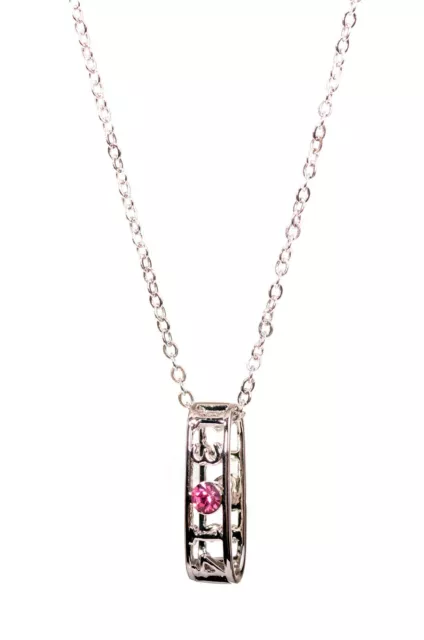 Crystals From Swarovski Lucky Angel Number 3014 Pendant Necklace Rhodium 2201Sh