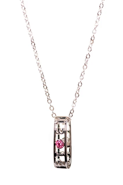 Crystals From Swarovski Lucky Angel Number 3014 Pendant Necklace Rhodium 2201Sh