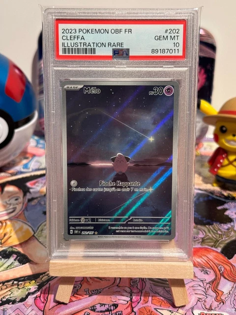 Mélo 202/197 Pokémon – Coffret Ultraboost 10 Cartes Françaises, Écarlate & Violet – Flammes Obsidiennes, Carte Principale + 9 Cartes, Neuves Certifiées
