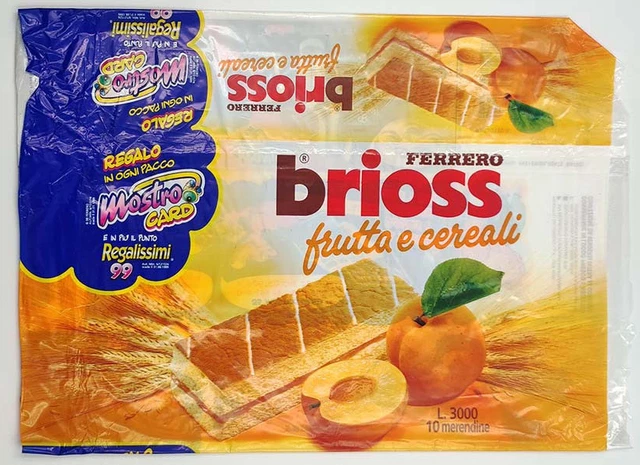 incarto LE MOSTRO CARD sorpresine confezione wrapping merendine Kinder Brioss Fr