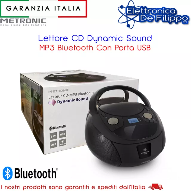 Lettore CD Dynamic Sound MP3 Bluetooth Con Porta USB