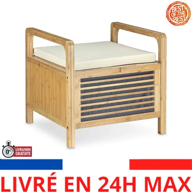 Banc De Rangement En Bambou Tabouret De Salle De Bain Avec Assise Hxlxp Banc De Rangement En Bambou Tabouret De Salle De Bain Avec Assise Hxlxp