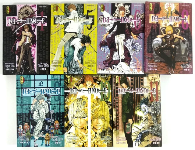 LOT DE 7 Mangas Death Note VF Tome 1 5 6 8 9 10 11 Kana Envoi rapide et