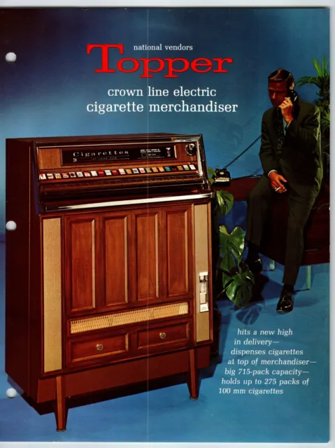 Topper National Vendors Cigarette Vending Machine Flyer Promo Artwork 8.5" x 11"