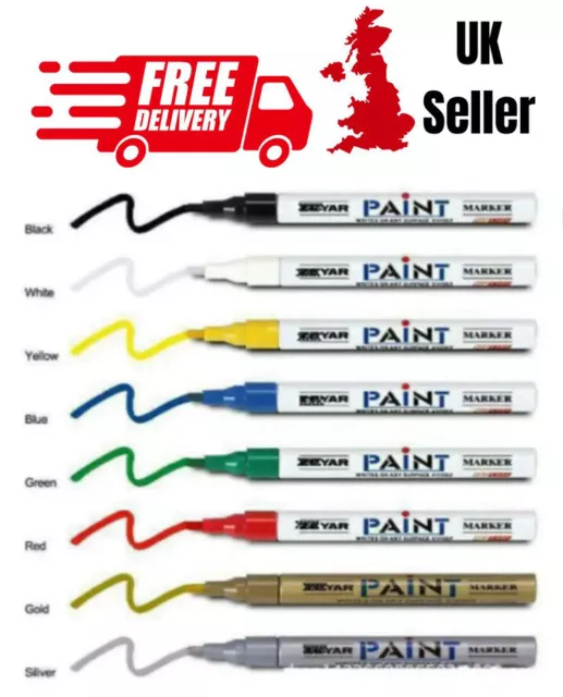 1.2mm Universal Waterproof Permanent Paint Pen Oil Marker for Car Tyres, Art