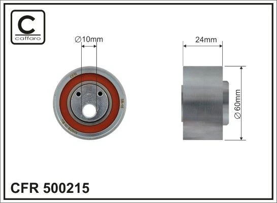 CAFFARO Galet tendeur de courroie de distribution Poulie-tendeur 500215 24mm