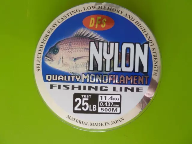 25lb 500m spool RED Colour DFS QUALITY Monofilament Mono Nylon Fishing Line