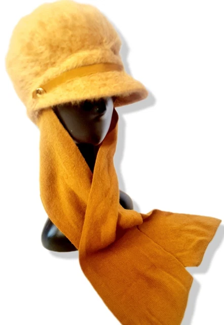 Cappello Cappello Mod Vintage anni '60 Mohair Kangol Senape Giallo Retro Oscillante anni '60 Vintage