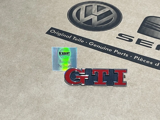 VW Golf MK7 GTI Red Front Grill Badge Grille Emblem Logo New Genuine OEM Part