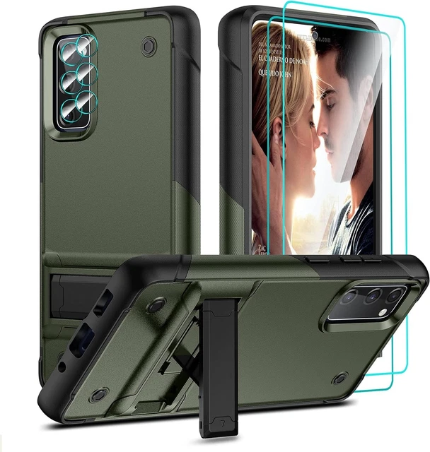 For Samsung Galaxy S20 FE 5G Case Military Grade,Tempered Glass Screen Protector