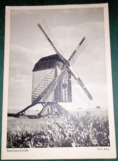 Foto Ak Windmühle, Sommerschwülle Foto Kurt Bosse, Adolf Korsch Verlag n.- gel.