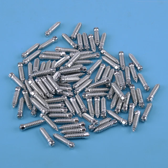 100x Car Motorcycle Tires Stud Screw Snow Spikes Wheel Chains Studs 25x6mm