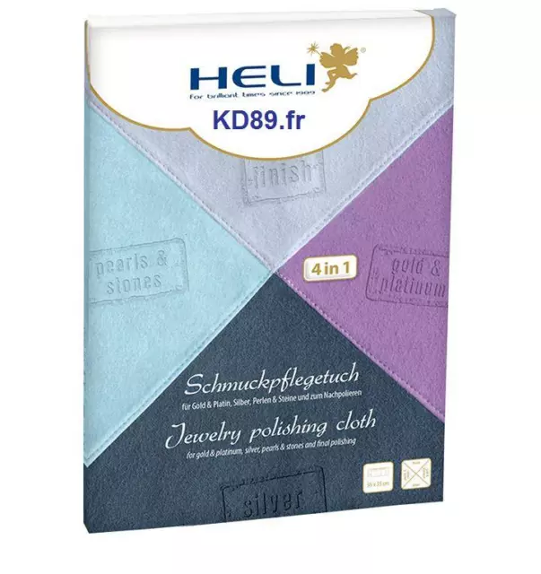 Heli jewelry polishing cloth "4 in 1", 35 x 35 cm